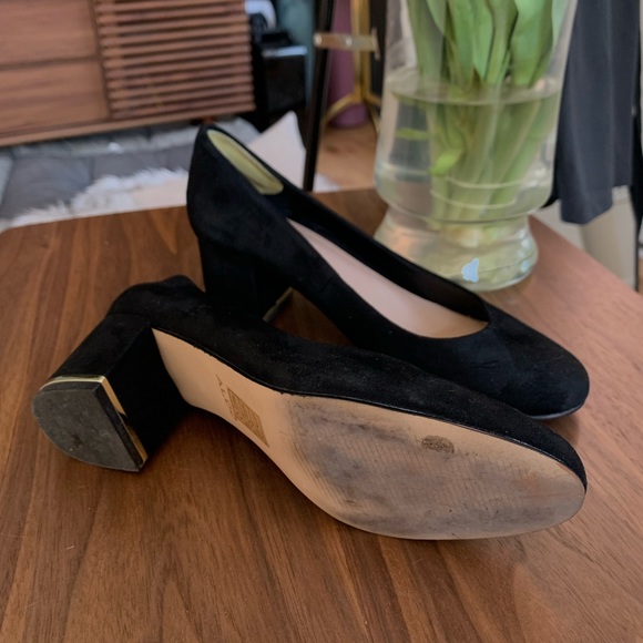 ALDO suede leather black kitten pumps - Picture 4 of 5